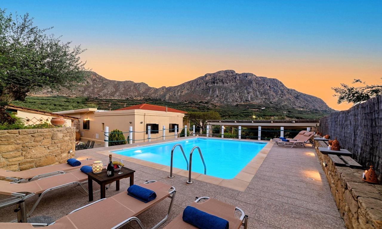 Cretan Kera Villa Heated Pool Eksteriør billede